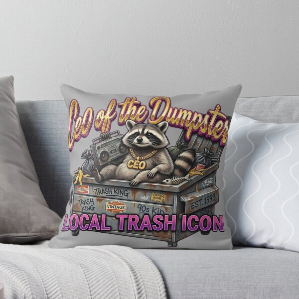 Item preview, Tytuł: Vintage 90s Style Raccoon CEO of the Dumpster T-Shirt designed and sold by MCVersa2026.