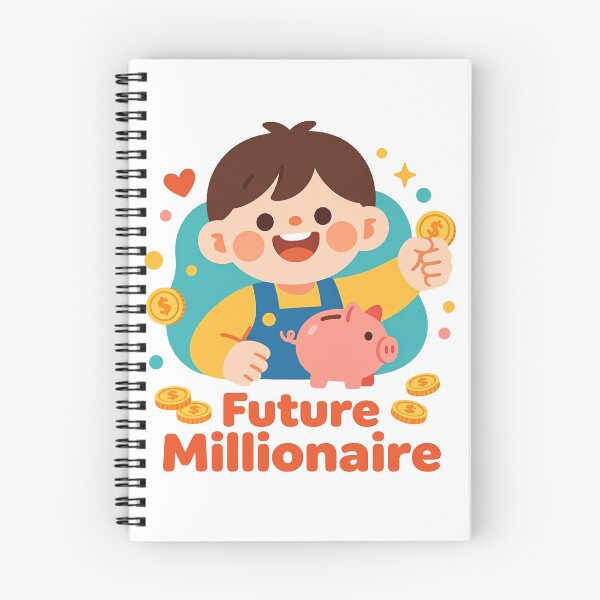 Item preview, Cute Cartoon Child Piggy Bank Future Millionaire designed and sold by WonderDokkan.