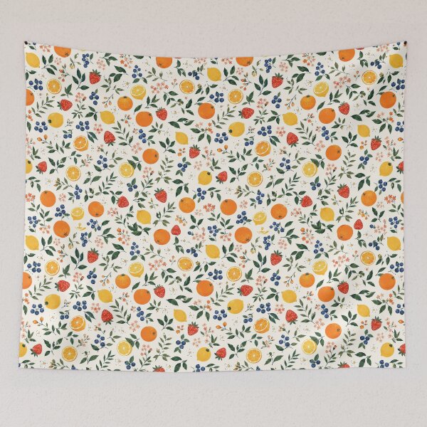 Item preview, Watercolor Fruit Pattern Phone Case for Girls | Aesthetic Citrus and Berry Journal for Students | Fresh Botanical Fruit Blanket for Mom | Colorful Summer Fruit Tote Bag for Teachers designed and sold by VivaFy.