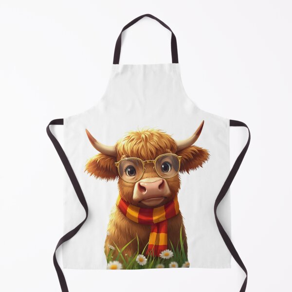 Item preview, Cute Highland cow wearing glasses designed and sold by fern magic.