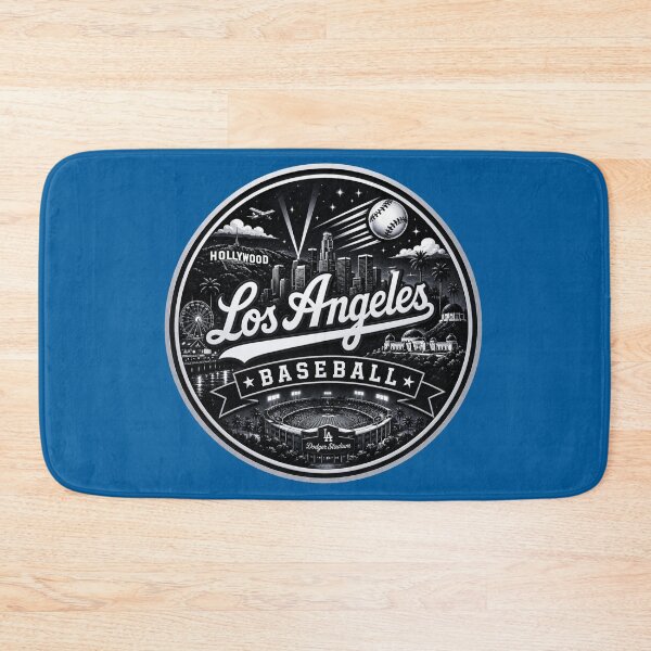 Item preview, Los Angeles Baseball Black Silver Emblem designed and sold by TKOprintdesigns.