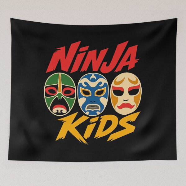 Item preview, Ninja Kids Logo Action Masks Retro Style designed and sold by killem667.
