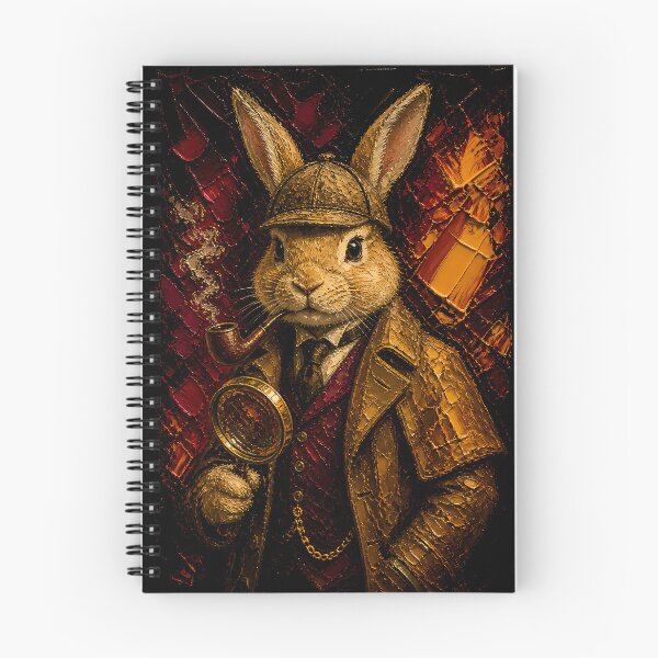 Item preview, Wise Baker Street Detective Rabbit Dark Aesthetic Art designed and sold by Vista Atelier.