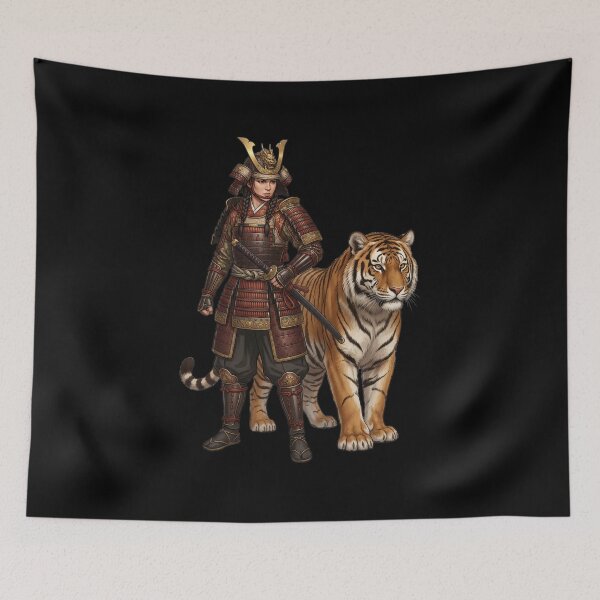 Item preview, Samurai warrior with tiger designed and sold by ReneMM.