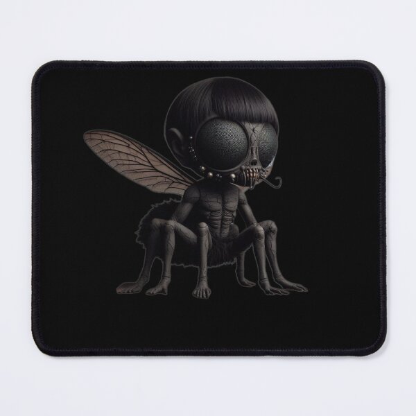 Item preview, Dark Lowbrow Fly Boy Doll with Cracked Texture and Insect Wings designed and sold by LujziWorld.