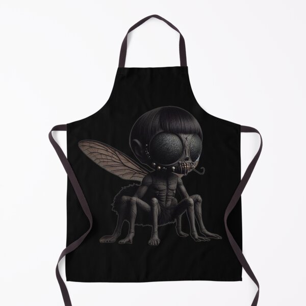 Item preview, Dark Lowbrow Fly Boy Doll with Cracked Texture and Insect Wings designed and sold by LujziWorld.