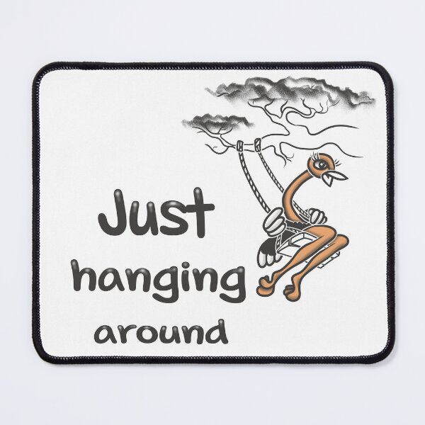Item preview, Just Hanging Around Funny Ostrich | Lazy Day Humor Design designed and sold by Samaya-.