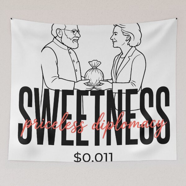 Item preview, Sweetness Priceless Diplomacy | Minimalist Political Satire T-Shirt designed and sold by canvahub.