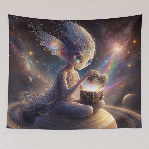 Item preview, Guardians of the stars' secrets on Saturn's rings designed and sold by KunstGeist.