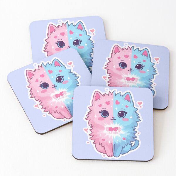 Item preview, Cotton Candy Cat Kawaii Sticker designed and sold by Stylestickers55.
