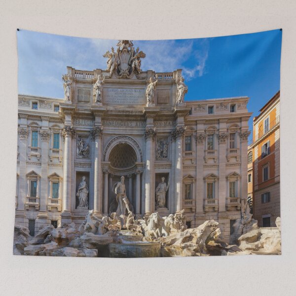 Item preview, Trevi Fountain In Rome Italy Front View Of Baroque Landmark And Sculpted Fountain In Sunlight designed and sold by Nmallia.