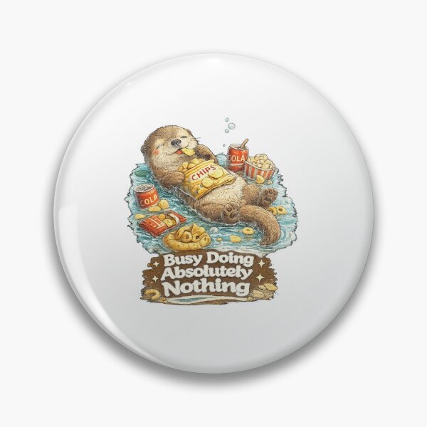 Item preview, Busy Doing Absolutely Nothing Funny Otter Meme T-Shirt designed and sold by NarpLTD.