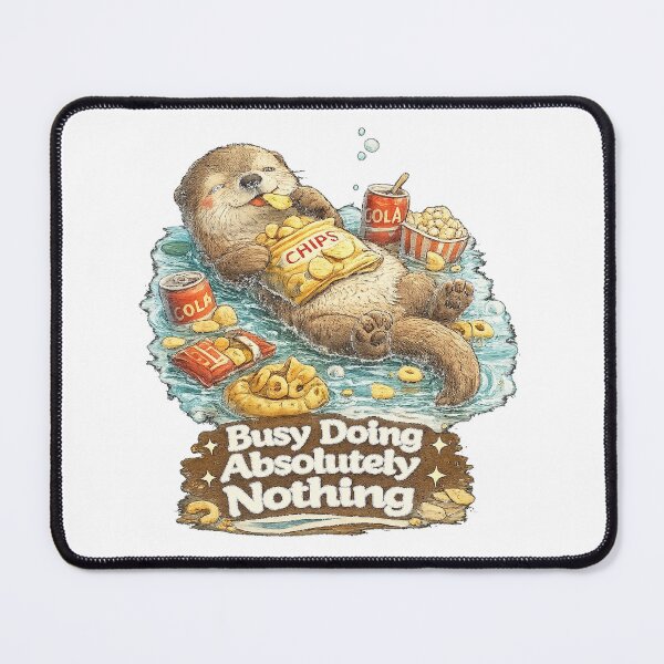 Item preview, Busy Doing Absolutely Nothing Funny Otter Meme T-Shirt designed and sold by NarpLTD.