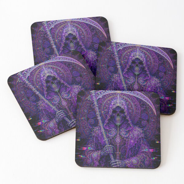 Item preview, Psychedelic Mandala Grim Reaper Glitch Art designed and sold by hyperbeast store.