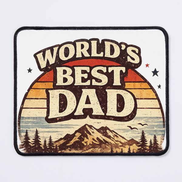 Item preview, World's Best Dad Vintage Mountain Retro Sunset designed and sold by PACS0011.