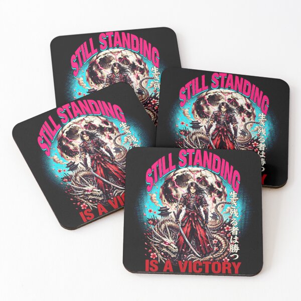 Item preview, Still Standing Is a Victory – Samurai Dragon Resilience Art designed and sold by FinalArcStudio.