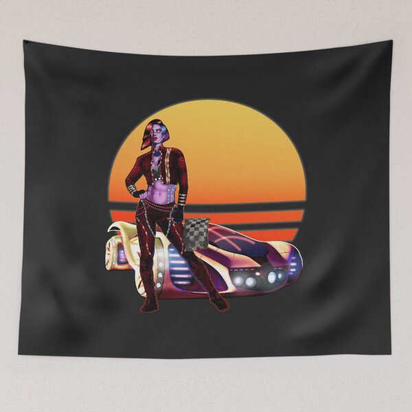 Item preview, Cyberpunk Synthwave Racing Outlaw Girl designed and sold by KArtLab.