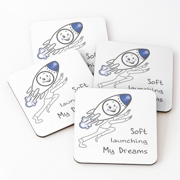 Item preview, Soft Launching My Dreams Rocket | Cute Growth Motivation Design designed and sold by Samaya-.