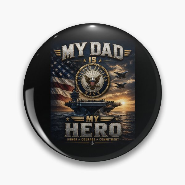 Item preview, My dad is my Hero - Navy designed and sold by Military Insignia Products.