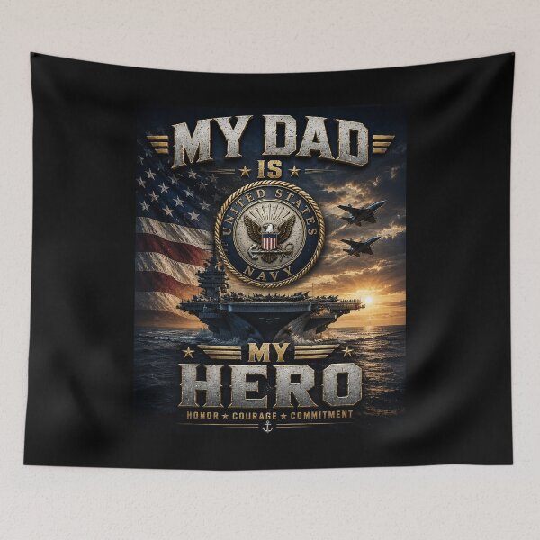 Item preview, My dad is my Hero - Navy designed and sold by Military Insignia Products.
