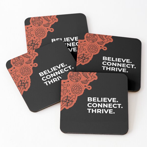 Item preview, Believe Connect Thrive - Growth Mindset Minimalist Tech Aesthetic designed and sold by alizvisions.