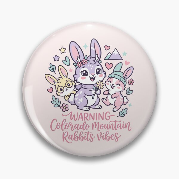 Item preview, Cute Kawaii Colorado Mountain Rabbits Pastel Whimsical Vibe designed and sold by Pride Emblem Prints.