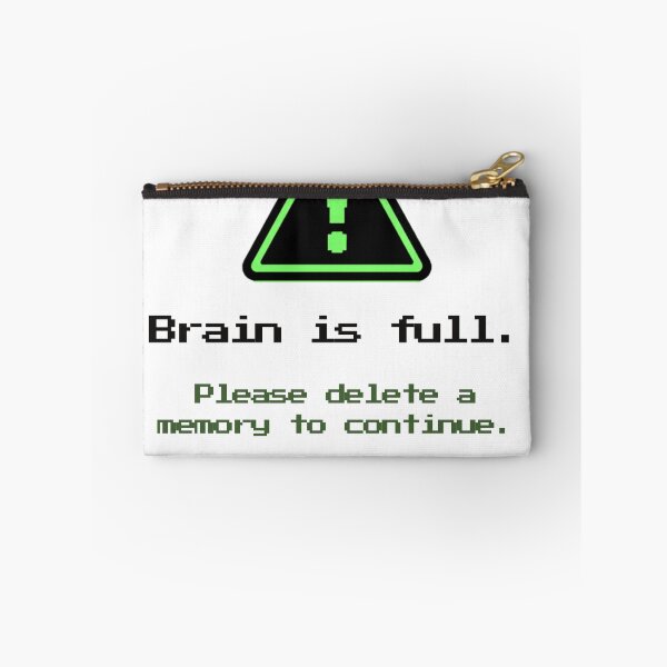 Item preview, Low Disk Space Brain Full Funny Retro Computer Warning T-Shirt Delete Memory Humor Tee designed and sold by Glitch&Grin.