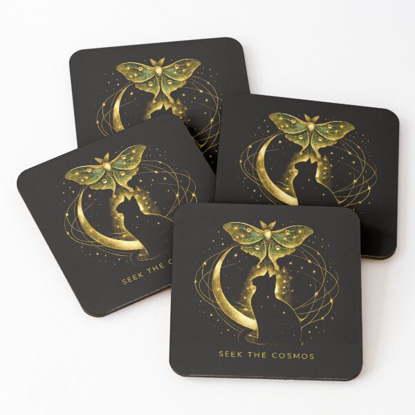Item preview, Celestial Black Cat Luna Moth Moon Phase Mystical designed and sold by EXATEES  ⭐⭐⭐⭐⭐.