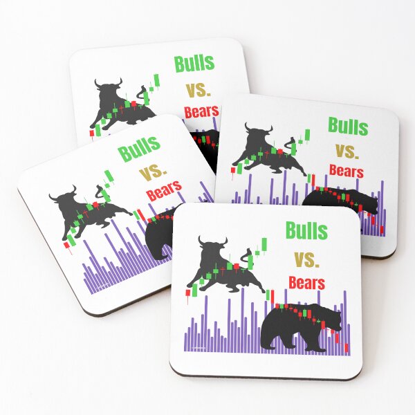 Item preview, Bulls vs Bears Trading Art — Candlestick Chart — Stock Market Gift for Traders designed and sold by Bullrunprints.