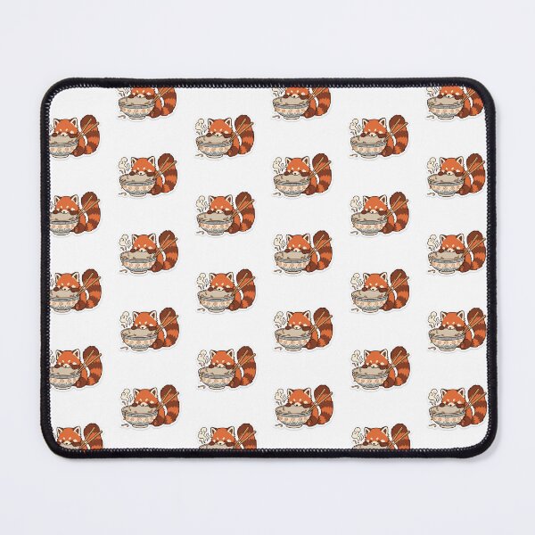 Item preview, Cute Red Panda Sleeping In Ramen Noodle Bowl Sticker designed and sold by yanejoy.