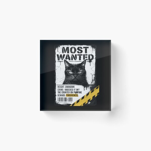 Item preview, Most Wanted Cat Funny Black Cat Mugshot Vintage Graphic T-Shirt designed and sold by Moonveil_Studio.