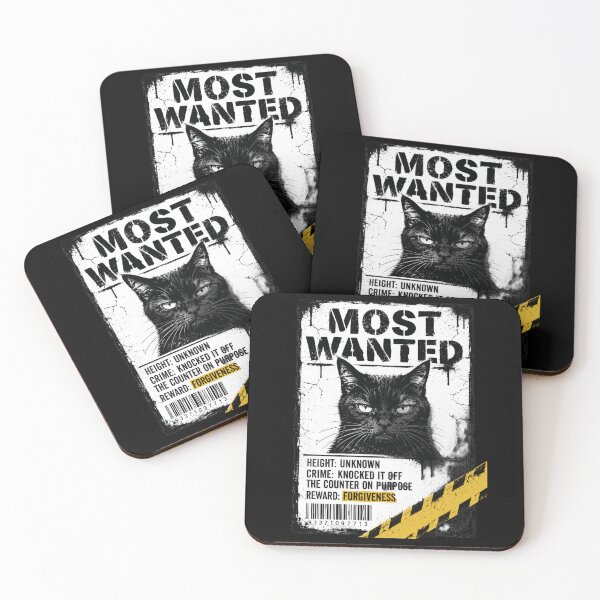 Item preview, Most Wanted Cat Funny Black Cat Mugshot Vintage Graphic T-Shirt designed and sold by Moonveil_Studio.