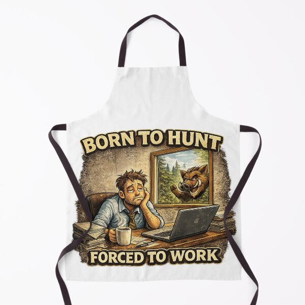 Item preview, Born To Hunt Forced To Work - Funny Hunting Design designed and sold by C6S5M.