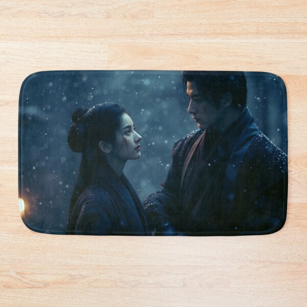 Item preview, Lanterns Beneath the Falling Snow designed and sold by oanaunciuleanu.