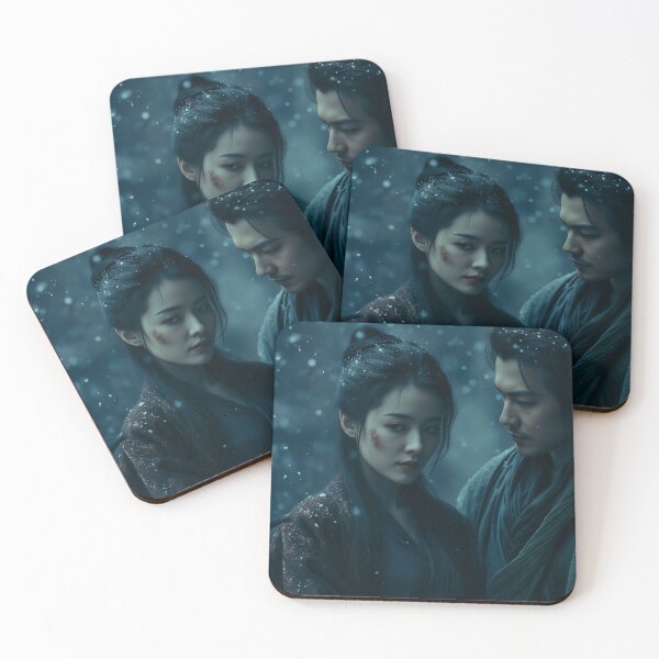 Item preview, Lanterns Beneath the Falling Snow designed and sold by oanaunciuleanu.