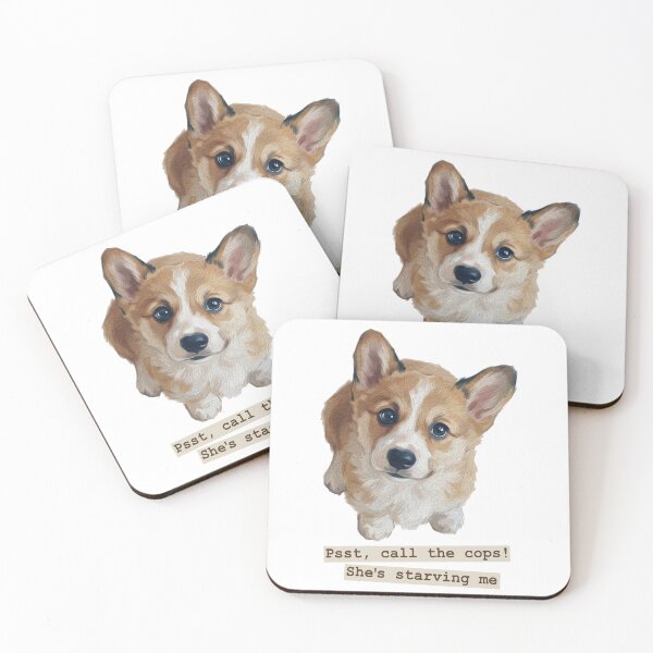Item preview, Funny Corgi - "Psst, Call The Cops, She's Starving Me designed and sold by Contrast-Factory.