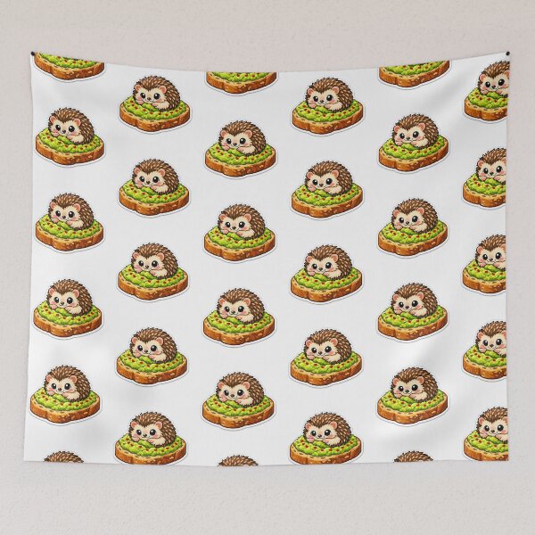 Item preview, Cute Green Avocado Toast Sourdough Hedgehog Food Sticker designed and sold by yanejoy.