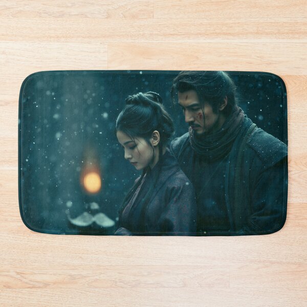 Item preview, Lanterns Beneath the Falling Snow designed and sold by oanaunciuleanu.
