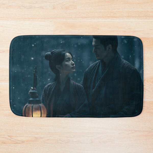 Item preview, Lanterns Beneath the Falling Snow designed and sold by oanaunciuleanu.