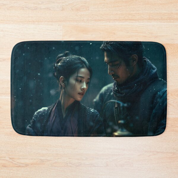 Item preview, Lanterns Beneath the Falling Snow designed and sold by oanaunciuleanu.