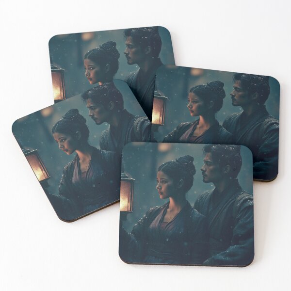 Item preview, Lanterns Beneath the Falling Snow designed and sold by oanaunciuleanu.