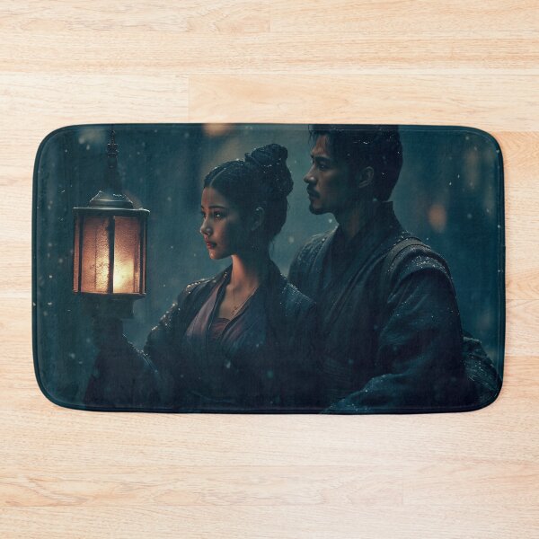 Item preview, Lanterns Beneath the Falling Snow designed and sold by oanaunciuleanu.