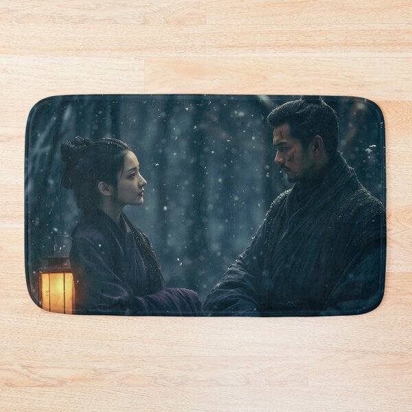 Item preview, Lanterns Beneath the Falling Snow designed and sold by oanaunciuleanu.