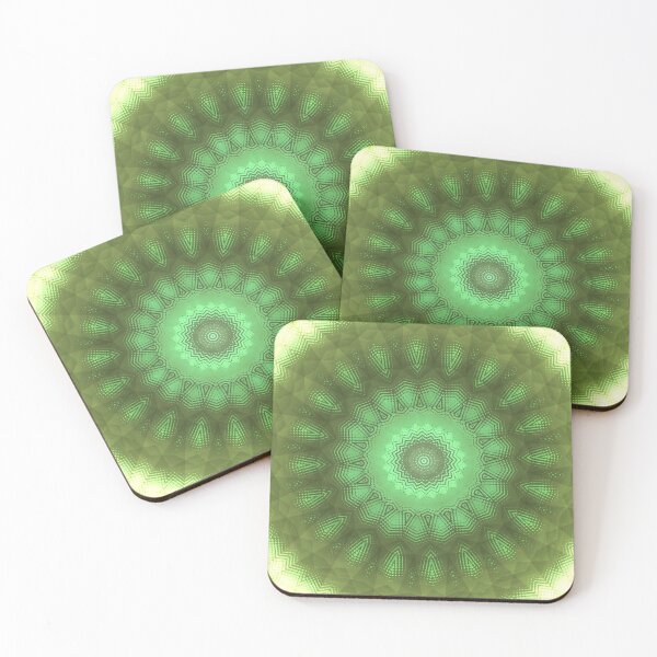Item preview, Luminous Green Mandala Blossom Sacred Geometry designed and sold by IntelliMindDesigns.