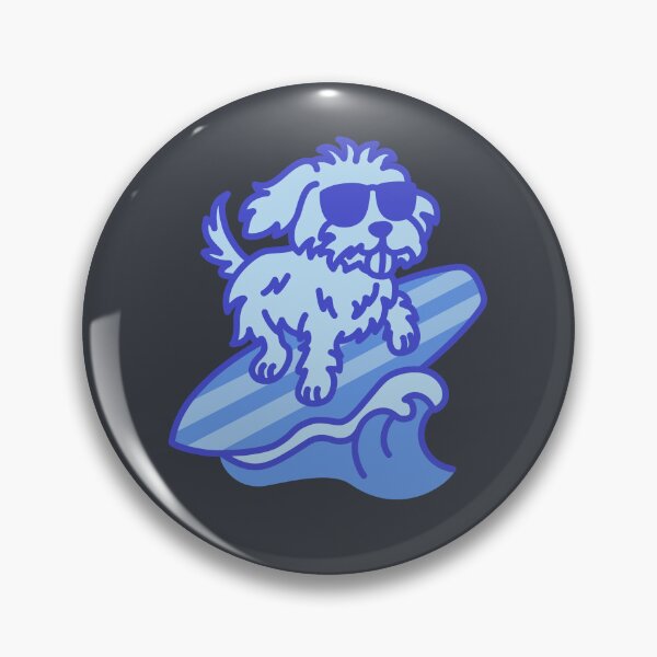Item preview, Surfing Dog Cartoon Mascot For Summer Beach Lovers designed and sold by roarsomethings.