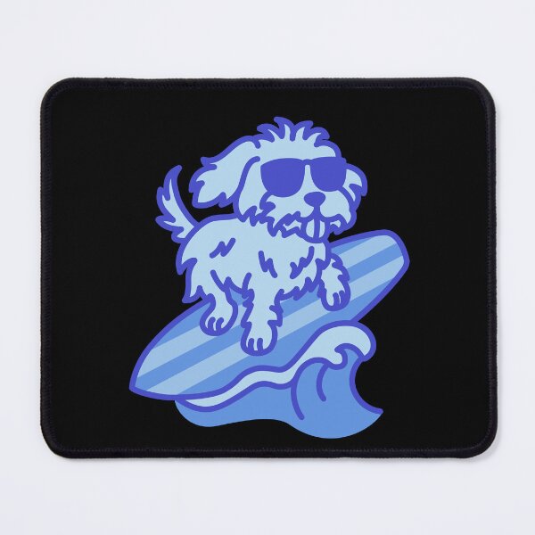 Item preview, Surfing Dog Cartoon Mascot For Summer Beach Lovers designed and sold by roarsomethings.