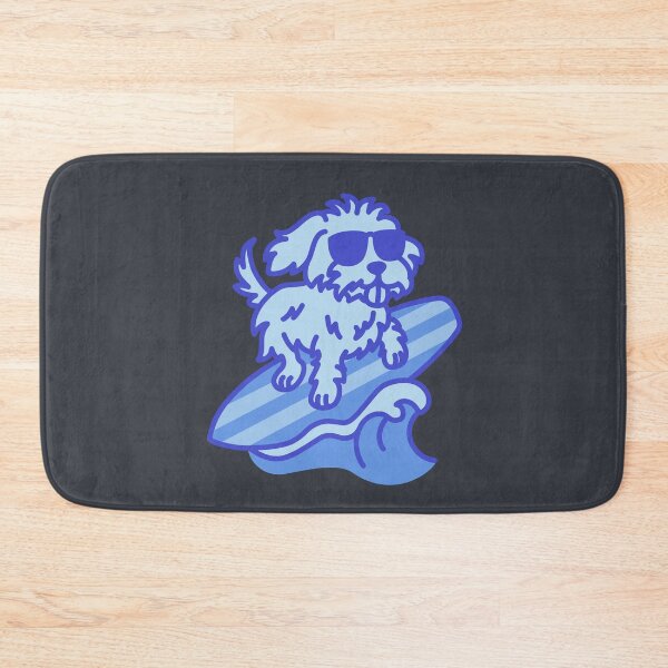 Item preview, Surfing Dog Cartoon Mascot For Summer Beach Lovers designed and sold by roarsomethings.