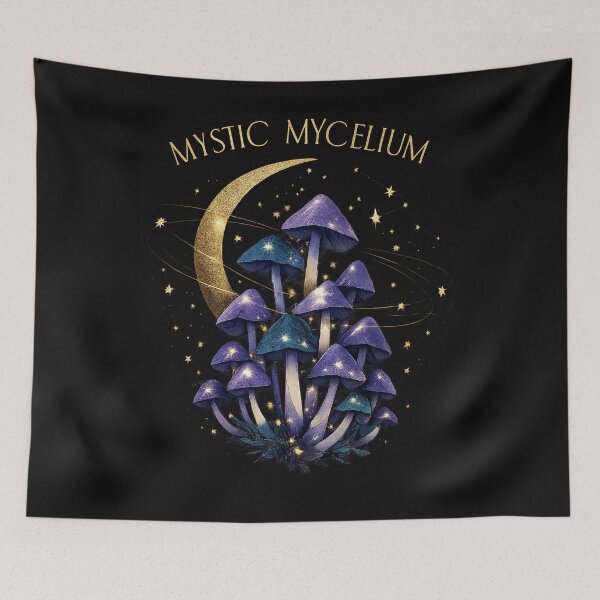 Item preview, Celestial Mushroom Moon Phase Mystic Mycelium Aesthetic designed and sold by EXATEES  ⭐⭐⭐⭐⭐.