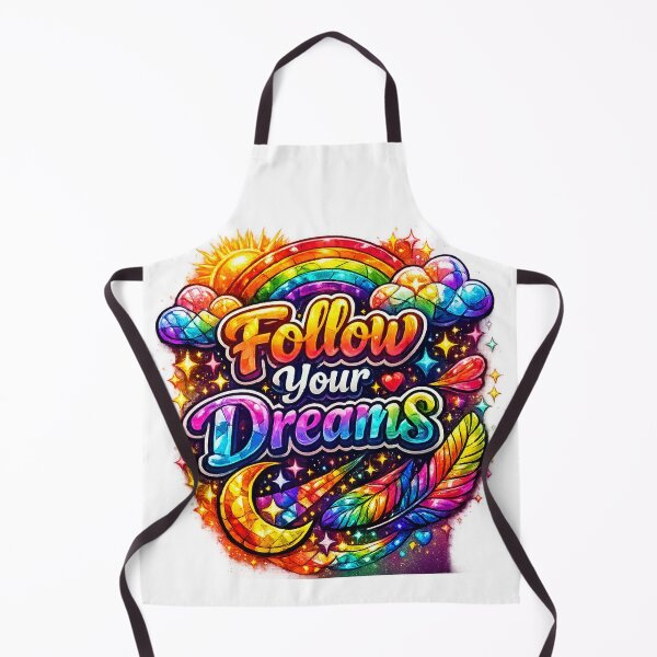 Item preview, Follow Your Dreams Rainbow Stained Glass Motivational Art designed and sold by Luminous Kind.