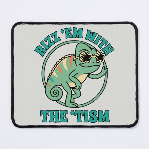 Item preview, Rizz 'Em With The 'Tism Retro Chameleon designed and sold by DigitalGlade.